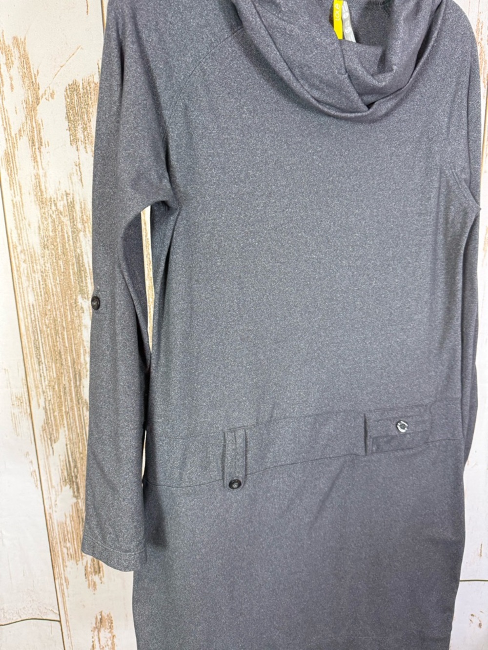 Lole, Grey Long Sleeve Cowl Neck Dress. Size Large. Excellent condition! - Picture 2 of 6